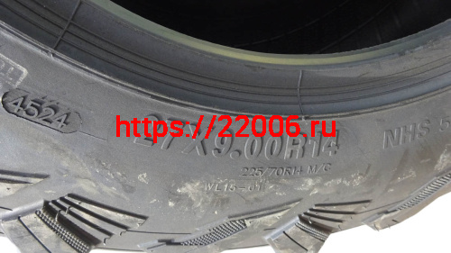 Покрышка ATV 14" 27 х 9.00 - 14, (WL15), без камеры, передние, OBOR (WANDA) LYNX фото 3