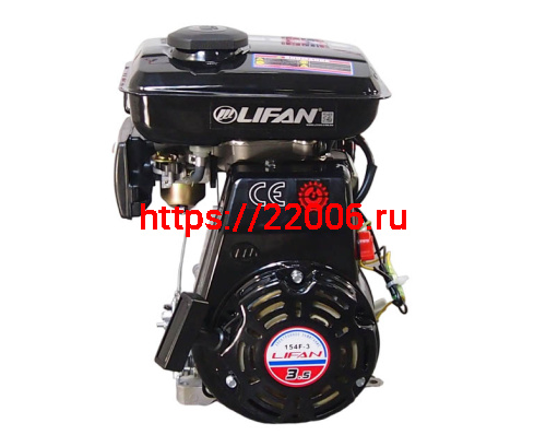 Двигатель LIFAN  3,5 л.с. 154F-3 (вых. вал d16 мм) (105 куб., вал Q9)
