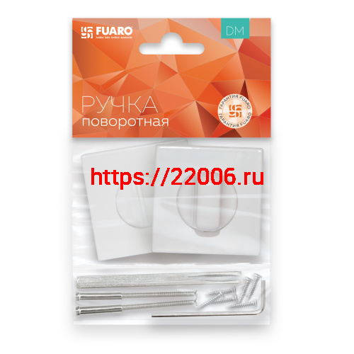 Ручка Fuaro (Фуаро) поворотная BK6.K.DM51 (BK6 DM) WH-19 белый фото 2