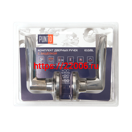 Ручка Punto (Пунто) защелка DK610/BL CP-PS (без фик.) хром