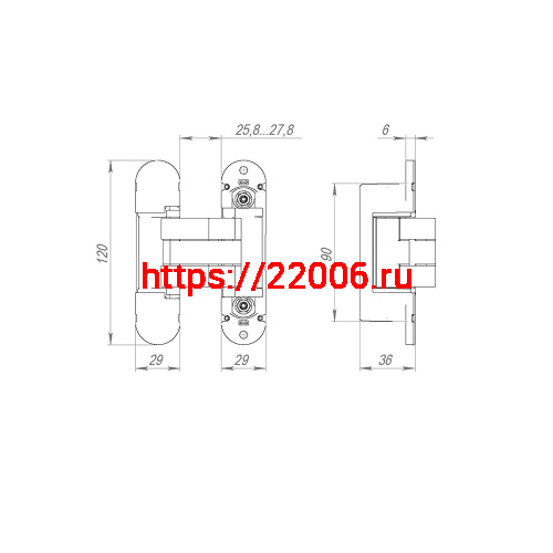Петля Armadillo (Армадилло) скрытой установки U3D8000.VPG WH белый TECH фото 5