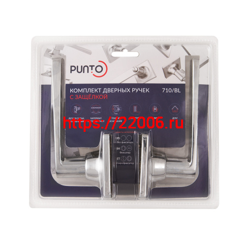 Ручка Punto (Пунто) защелка DK710/BL CP-PS (без фик.)хром фото 2
