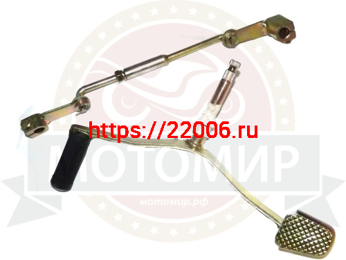 Педаль переключения передач трицикл Лифан в сборе с тягой Педаль переключения передач трицикл Лифан в сборе с тягой