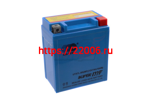 Аккумулятор 12В 7Ач OUTDO UTX7L-BS(MF) (аналог CT1207.1) (кислотный, герметичный) (обр.полярн) (113*70*132мм)