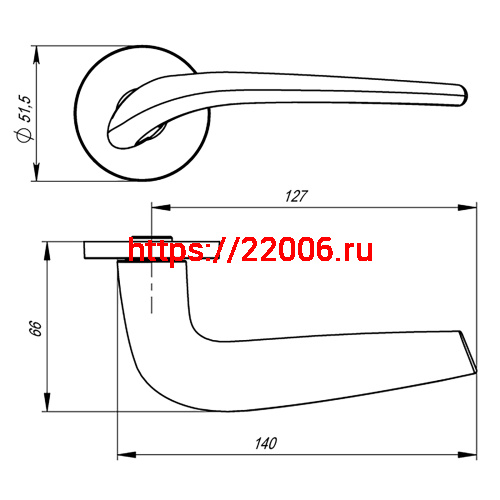 Ручка Armadillo (Армадилло) раздельная R.URS52.TWIN (TWIN URS) BL-26 черный фото 4