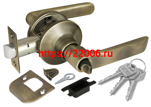 Ручка Fuaro (Фуаро) защелка DK624/BL AB-ET (624/BL AB-E) (кл/фик.) бронза Ручка Fuaro (Фуаро) защелка DK624/BL AB-ET (624/BL AB-E) (кл/фик.) бронза