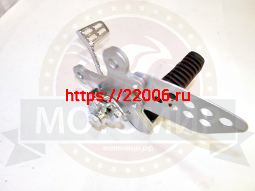 Подножка Спринтер в сборе с пед. тормоза с шарнирами (мопед) фото 3 Подножка Спринтер в сборе с пед. тормоза с шарнирами (мопед) фото 3