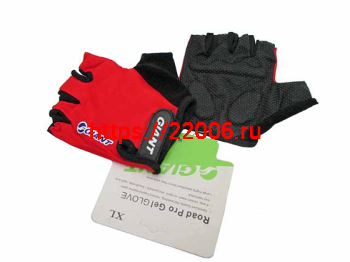 Перчатки вело GIANT XL (без пальцев) красно-черные Перчатки вело GIANT XL (без пальцев) красно-черные