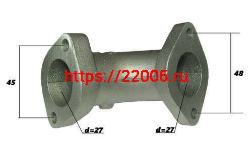 Патрубок карбюратора 1P56 FMJ YX140 впускной  толстый (020012-349-3032) поз.31551