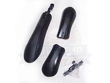 Крылья велосипедные 24"-27,5" для широких колес, фэтбайк, 3-х составные  (пара) пласт. HN62