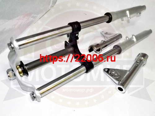 Вилка телескопическая передняя FLASH в сборе (перо 27 мм) ось 10мм (барабанный тормоз) (НАБОР) Вилка телескопическая передняя FLASH в сборе (перо 27 мм) ось 10мм (барабанный тормоз) (НАБОР)