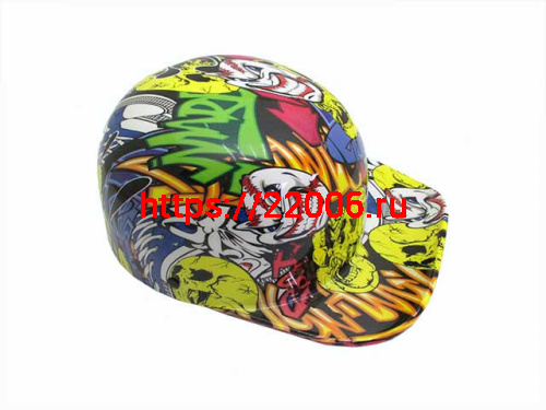 Мотошлем кепка цветной (с рисунком) (XL) Мотошлем кепка цветной (с рисунком) (XL)