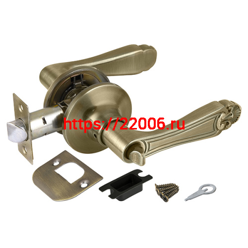 Ручка Punto (Пунто) защелка DK637 AB-BK (6037 AB-B) (фик.) бронза Ручка Punto (Пунто) защелка DK637 AB-BK (6037 AB-B) (фик.) бронза