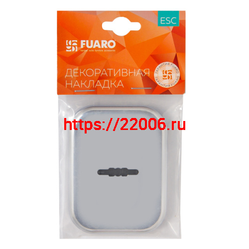 Накладка Fuaro (Фуаро) на сувальдный замок ESC.S.XL/K.486SSC (SC 486-S SQ XL) со шторкой сатинированный хром (1шт) фото 2