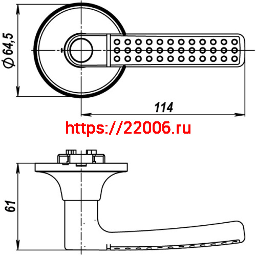 Ручка Punto (Пунто) защелка DK626 PB-PS (6026 PB-P) (без фик.) золото фото 3 Ручка Punto (Пунто) защелка DK626 PB-PS (6026 PB-P) (без фик.) золото фото 3