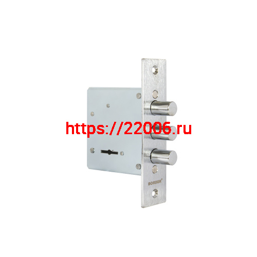 Замок Border (Бордер) врезной сувальдный D 8-8 т хром (аналог Blockido) /70927/