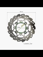 Диск тормозной передний (200x76x3) (отв: 4x71) TTR-125