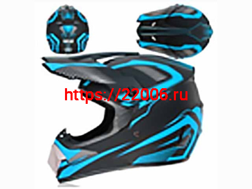 Мотошлем VIRTUE MD-905 Кросс черно-синий матовый (S) Мотошлем VIRTUE MD-905 Кросс черно-синий матовый (S)