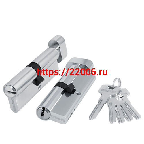 Цилиндровый Fuaro (Фуаро) механизм (200 ZM/100) 2000 ZMKnob100(60+10+30) CP хром 5Key с вертушкой