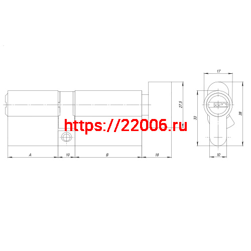 Цилиндровый Ajax (Аякс) механизм (AZ202/80) AZ2002Knob80 (30+10+40) CP хром фото 3 Цилиндровый Ajax (Аякс) механизм (AZ202/80) AZ2002Knob80 (30+10+40) CP хром фото 3