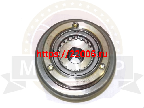 Маховик зажигания 166FMM в сборе с муфтой (E04-1) (НАБОР)