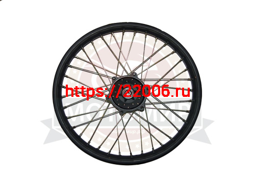 Обод 21" передний спицы,  диск. тормоз 1,85-21  (ПИТ-БАЙК250)  ось 12мм, 6 отв