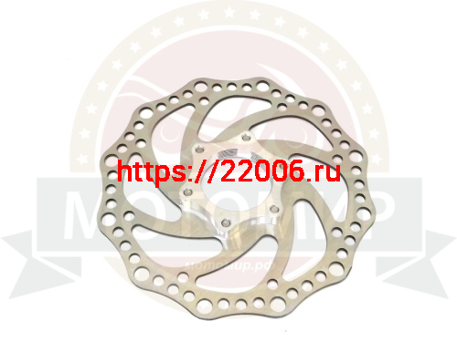 Диск тормозной для велосипеда 140мм резьбовой, 6 отв. фото 2