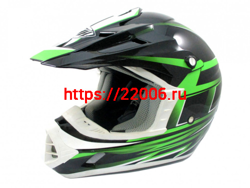 Мотошлем THH TX-12 №17 black/ green (XL) Мотошлем THH TX-12 №17 black/ green (XL)