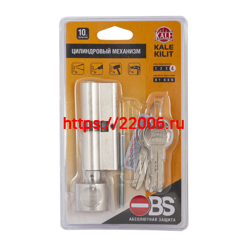 Цилиндровый механизм Kale kilit (Кале килит) с вертушкой 164 OBS SCE/100 (40+10+50) mm никель 5 кл. фото 2