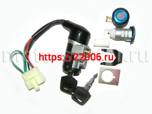 Замок зажигания (комплект) Honda Dio AF-18/27 (фишка 5 контактов) TMMP