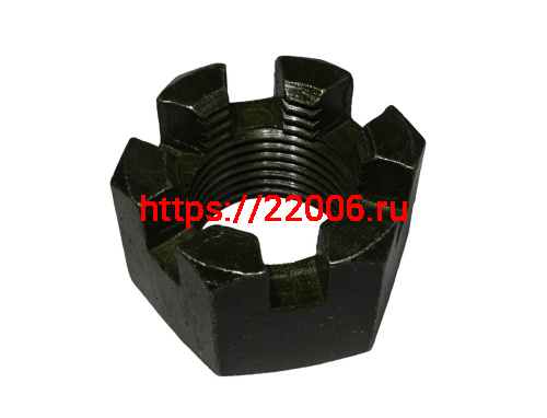 Гайка М22*2 КОРОНЧАТАЯ (ПРОРЕЗНАЯ) ГОСТ 5918-73 (DIN 935)