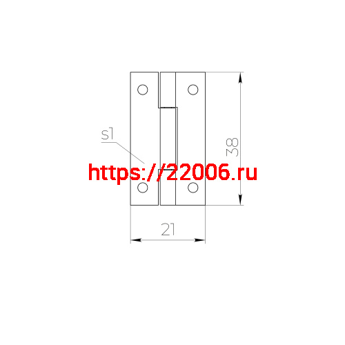 Петля Ajax (Аякс) карточная универсальная LM/IN22x35x1U ZN цинк (2 шт) фото 2 Петля Ajax (Аякс) карточная универсальная LM/IN22x35x1U ZN цинк (2 шт) фото 2